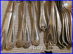 90 Piece Collection Edwardian / Victorian Silver Plate Flatware / Serving Pcs