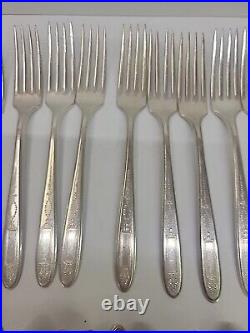 91 Pieces Vintage Oneida Community Plate Grosvenor Flatware Set No Monogram