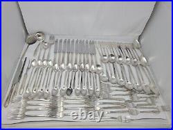 92 Piece Nobility Plate Oneida Royal Rose Vintage Silver Plate Silverware Set