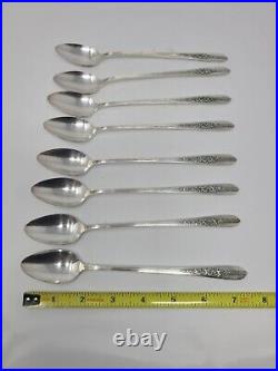 92 Piece Nobility Plate Oneida Royal Rose Vintage Silver Plate Silverware Set