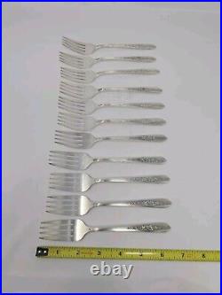 92 Piece Nobility Plate Oneida Royal Rose Vintage Silver Plate Silverware Set