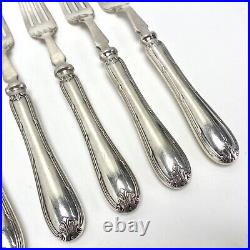 9 Sets, 18pcs Antique Mappin Webb Louis XVI Fish Service Sterling Silver & Plate