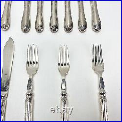 9 Sets, 18pcs Antique Mappin Webb Louis XVI Fish Service Sterling Silver & Plate
