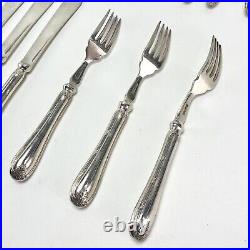 9 Sets, 18pcs Antique Mappin Webb Louis XVI Fish Service Sterling Silver & Plate