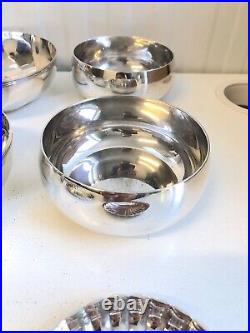 9 x CHRISTOFLE SILVER PLATED PIECES 4 x BOWLS, 2 x TORSADES & 3 x SHELL DISHES