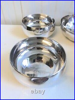 9 x CHRISTOFLE SILVER PLATED PIECES 4 x BOWLS, 2 x TORSADES & 3 x SHELL DISHES