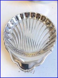9 x CHRISTOFLE SILVER PLATED PIECES 4 x BOWLS, 2 x TORSADES & 3 x SHELL DISHES