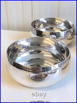 9 x CHRISTOFLE SILVER PLATED PIECES 4 x BOWLS, 2 x TORSADES & 3 x SHELL DISHES