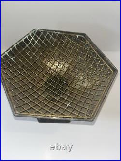 ANTIQUE DUTCH COLONIAL BOWL SILVER PLATE CENTER PIECE Danish design classic