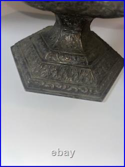 ANTIQUE DUTCH COLONIAL BOWL SILVER PLATE CENTER PIECE Danish design classic