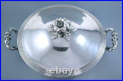 ANTIQUE EARLY FRENCH CHRISTOFLE SILVER PLATE VEGETABLE SOUP TUREEN & COVER c1850