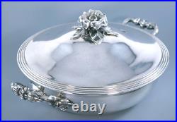 ANTIQUE EARLY FRENCH CHRISTOFLE SILVER PLATE VEGETABLE SOUP TUREEN & COVER c1850