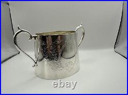 ANTIQUE VICTORIAN 3 Piece EPNS Silver Plated Tea & Coffee Set 1906