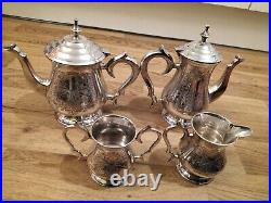 ANTIQUE VICTORIAN 4 Piece EPNS Silver Plated Tea & Coffee Set EXCELLENT HEAVY