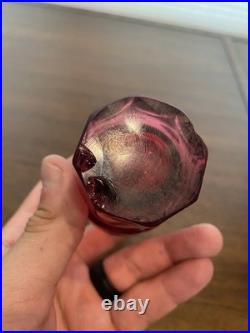 ANTIQUE Victorian Cranberry 6 Piece Silver Plate Rotating Castor Cruet SET 16H