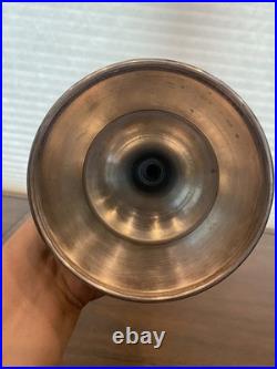 ANTIQUE Victorian Cranberry 6 Piece Silver Plate Rotating Castor Cruet SET 16H