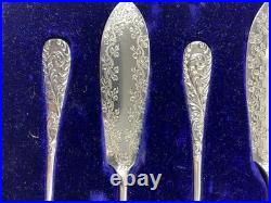 ANT- Scottish Silver Plate serving 4 Piece set In Orig. Presentation Box Glasgow
