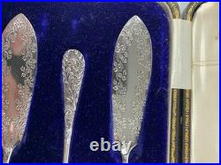 ANT- Scottish Silver Plate serving 4 Piece set In Orig. Presentation Box Glasgow