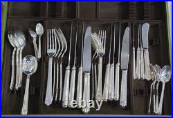 ARIA By Christofle France 925 Sterling Silver plated 36 Piece Cutlery Set