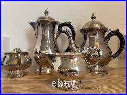 ARTHUR PRICE SILVER PLATED VINTAGE 4 PIECE TEA and COFFEE SET