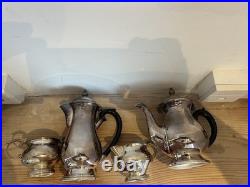 ARTHUR PRICE SILVER PLATED VINTAGE 4 PIECE TEA and COFFEE SET
