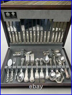 ARTHUR PRICE Silver Plated Canteen of Cutlery 69 Piece Wooden Hinged Box