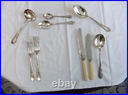 ART DECO JAMES DIXON & SONS Silver Plated EPNS 101 Piece Oak Canteen of Cutlery