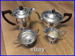 A BEAUTIFUL QUALITY ANTIQUE SILVER PLATE A1 FOUR PIECE TEA-SET, EARLY 1900's