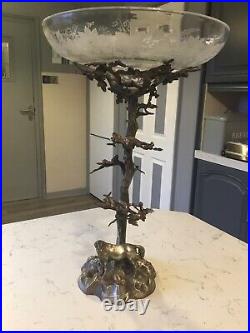 A Beautiful Antique Table Centre Piece, Oak Tree & Horse Circa 1884