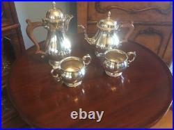 A Beautiful Quality Vintage Barker Ellis, Silver Plated Four Piece Tea Set
