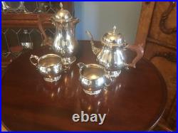 A Beautiful Quality Vintage Barker Ellis, Silver Plated Four Piece Tea Set