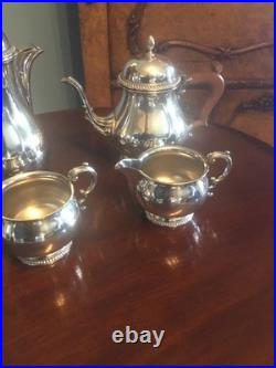 A Beautiful Quality Vintage Barker Ellis, Silver Plated Four Piece Tea Set