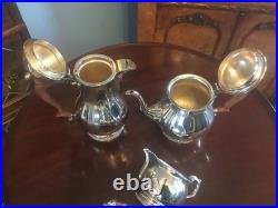 A Beautiful Quality Vintage Barker Ellis, Silver Plated Four Piece Tea Set