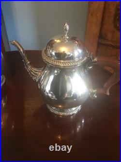 A Beautiful Quality Vintage Barker Ellis, Silver Plated Four Piece Tea Set