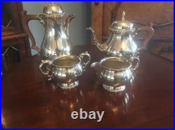 A Beautiful Quality Vintage Barker Ellis, Silver Plated Four Piece Tea Set