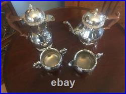 A Beautiful Quality Vintage Barker Ellis, Silver Plated Four Piece Tea Set
