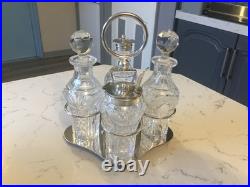 A Fine Quality Antique Edwardian, Four Piece Cruet Set Circa-1900