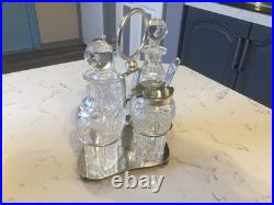 A Fine Quality Antique Edwardian, Four Piece Cruet Set Circa-1900