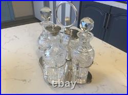 A Fine Quality Antique Edwardian, Four Piece Cruet Set Circa-1900