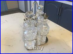 A Fine Quality Antique Edwardian, Four Piece Cruet Set Circa-1900