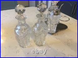 A Fine Quality Antique Edwardian, Four Piece Cruet Set Circa-1900