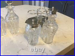 A Fine Quality Antique Edwardian, Four Piece Cruet Set Circa-1900