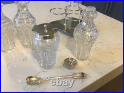 A Fine Quality Antique Edwardian, Four Piece Cruet Set Circa-1900