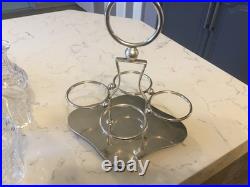 A Fine Quality Antique Edwardian, Four Piece Cruet Set Circa-1900