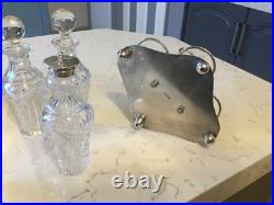 A Fine Quality Antique Edwardian, Four Piece Cruet Set Circa-1900