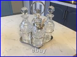 A Fine Quality Antique Edwardian, Four Piece Cruet Set Circa-1900