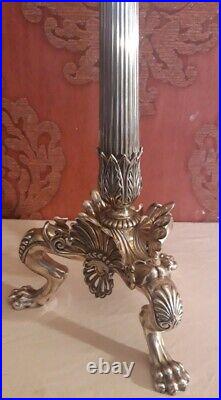 A HEAVY SILVER PLATED RECOCO CLASSICAL CANDELABRA TABLE CENTRE PIECE, C 19th
