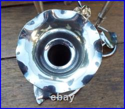 A LARGE SILVER PLATED ART NOUVEAU EPERGNE CENTRE PIECE VASE c1900