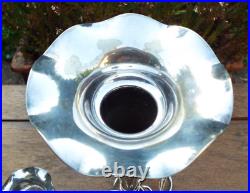 A LARGE SILVER PLATED ART NOUVEAU EPERGNE CENTRE PIECE VASE c1900