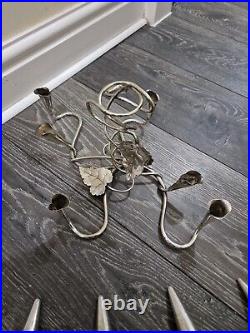 A LARGE SILVER PLATED ART NOUVEAU EPERGNE CENTRE PIECE VASE c1900